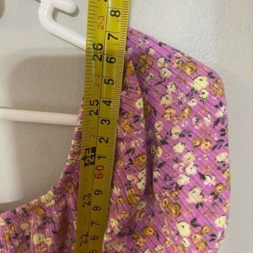 Girls‎ purple floral short sleeve dress size small - Picture 6 of 6
